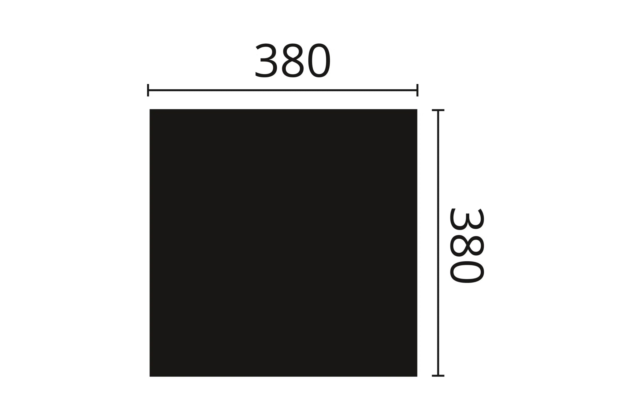 Dimensions of PUZZLE 3D wall panel ARSTYL® 380mm x 380mm| DecorMania UK